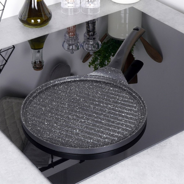 Patelnia grillowa granitowa 26 cm GRANDE