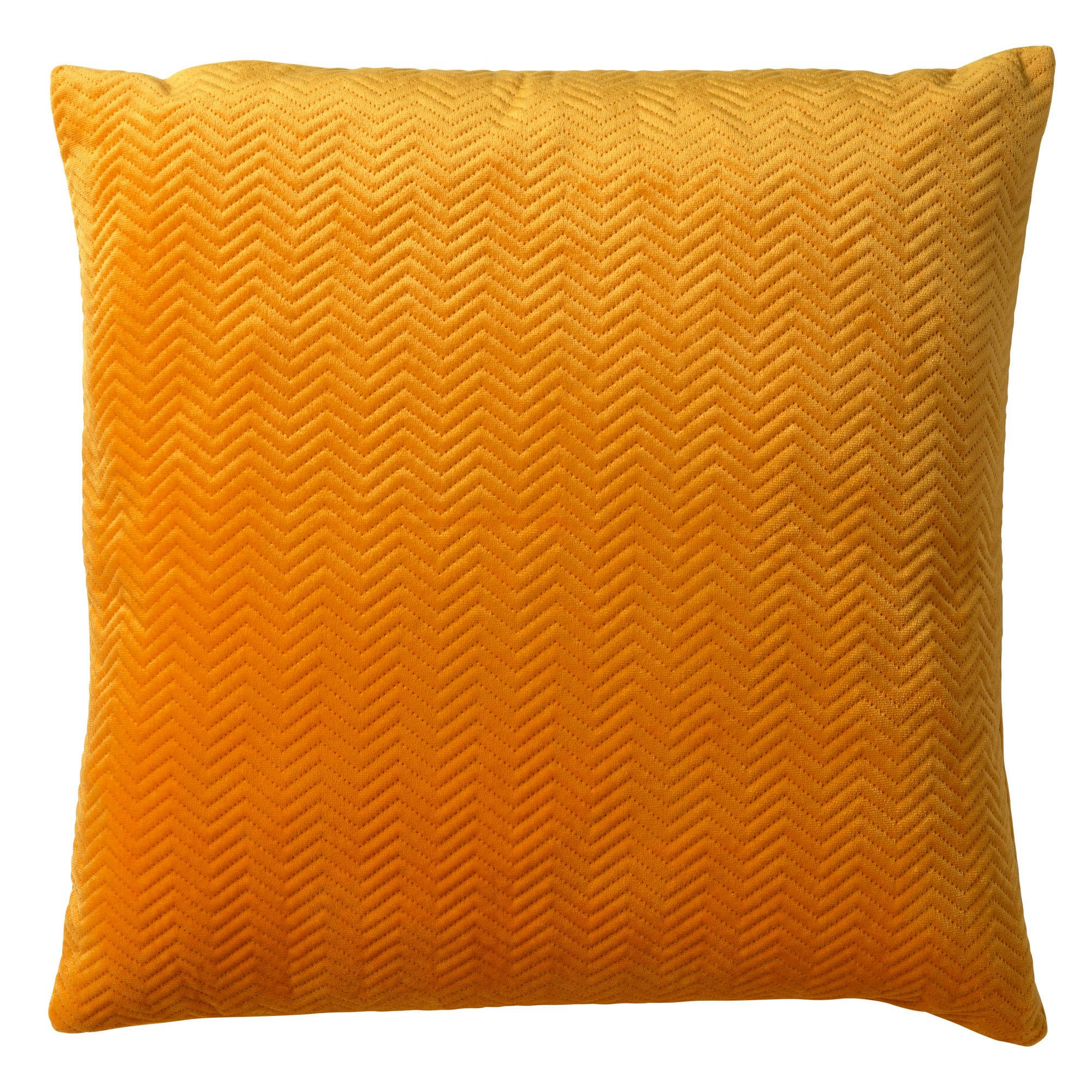 - Coussin - jaune en velours 45x45 cm avec motif