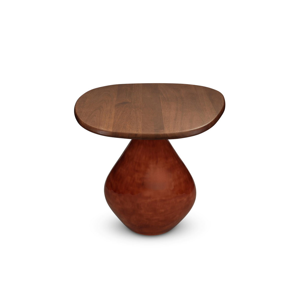 S|P Collection - Bijzettafel 41x36xH40cm met houten blad red clay Mio