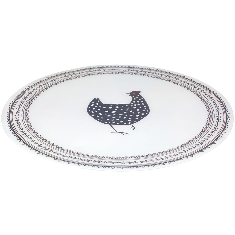Set de table rond plastique poule Ø38cm