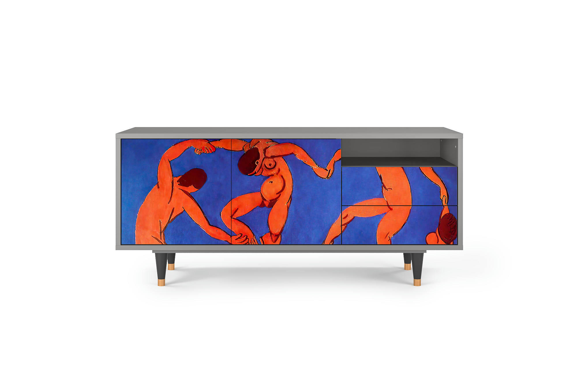 THE DANCE BY HENRI MATISSE - Meuble TV  multicolore 2 tiroirs et 2 portes L 125 cm