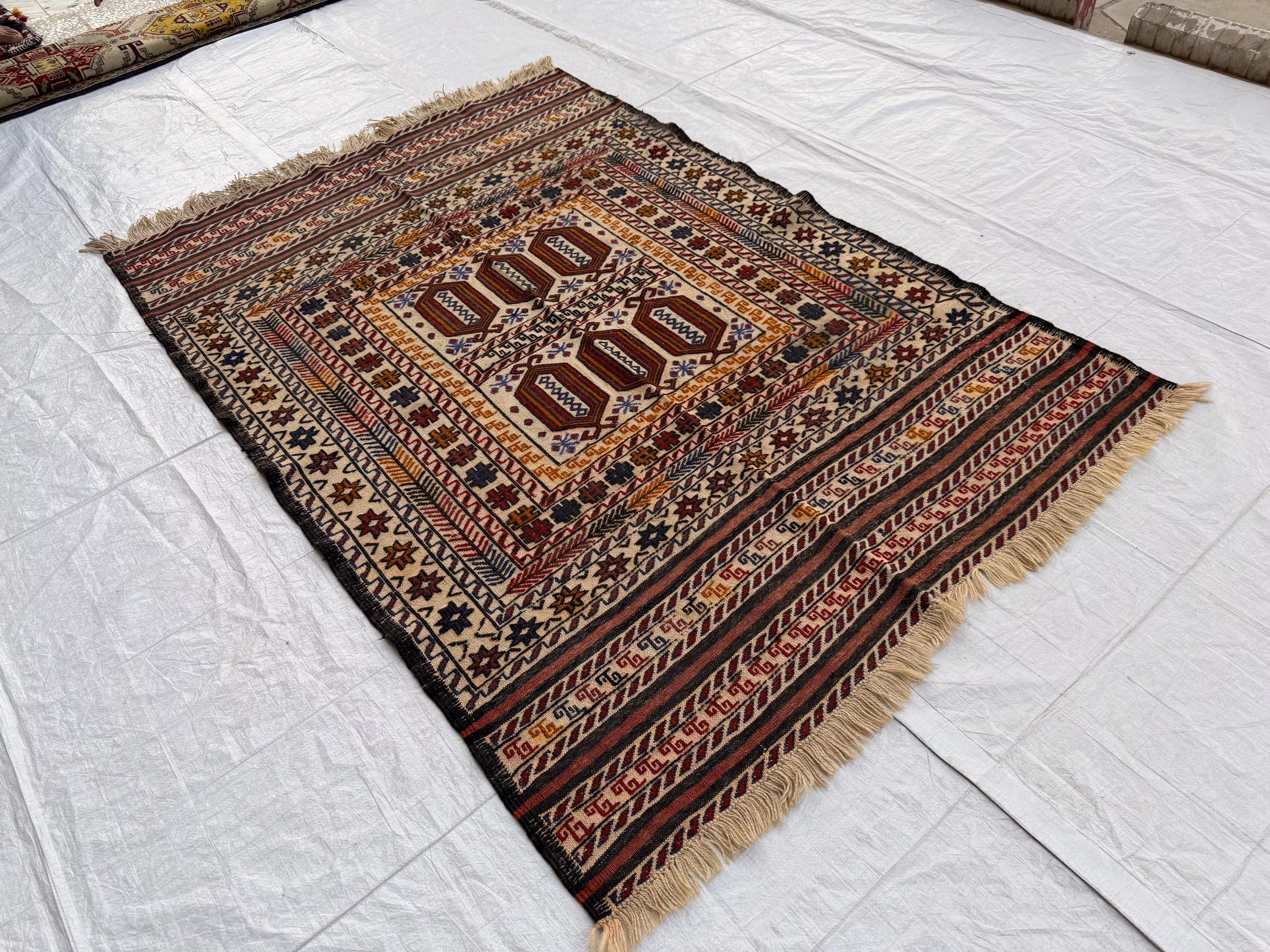 Luxury 4x6 Kilim Rug, Afghan Hand-Knotted Oriental Flatweave Carpets, Home & Living