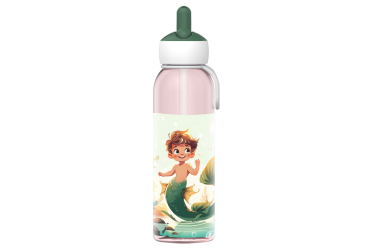 Ontwerp je eigen waterfles Flip-up - Zeemeermin