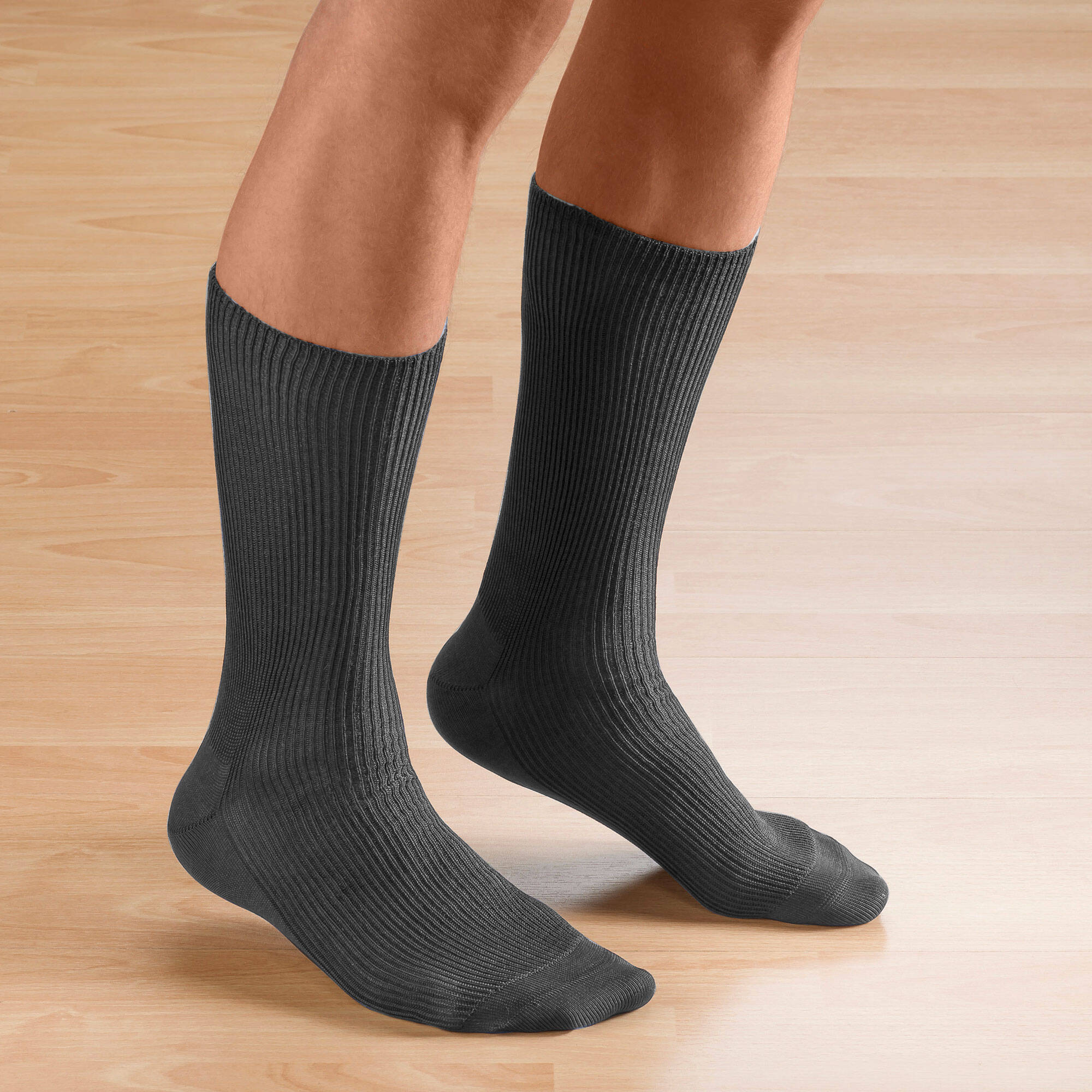 Mi-chaussettes spécial jambes sensibles - lot de 2 paires