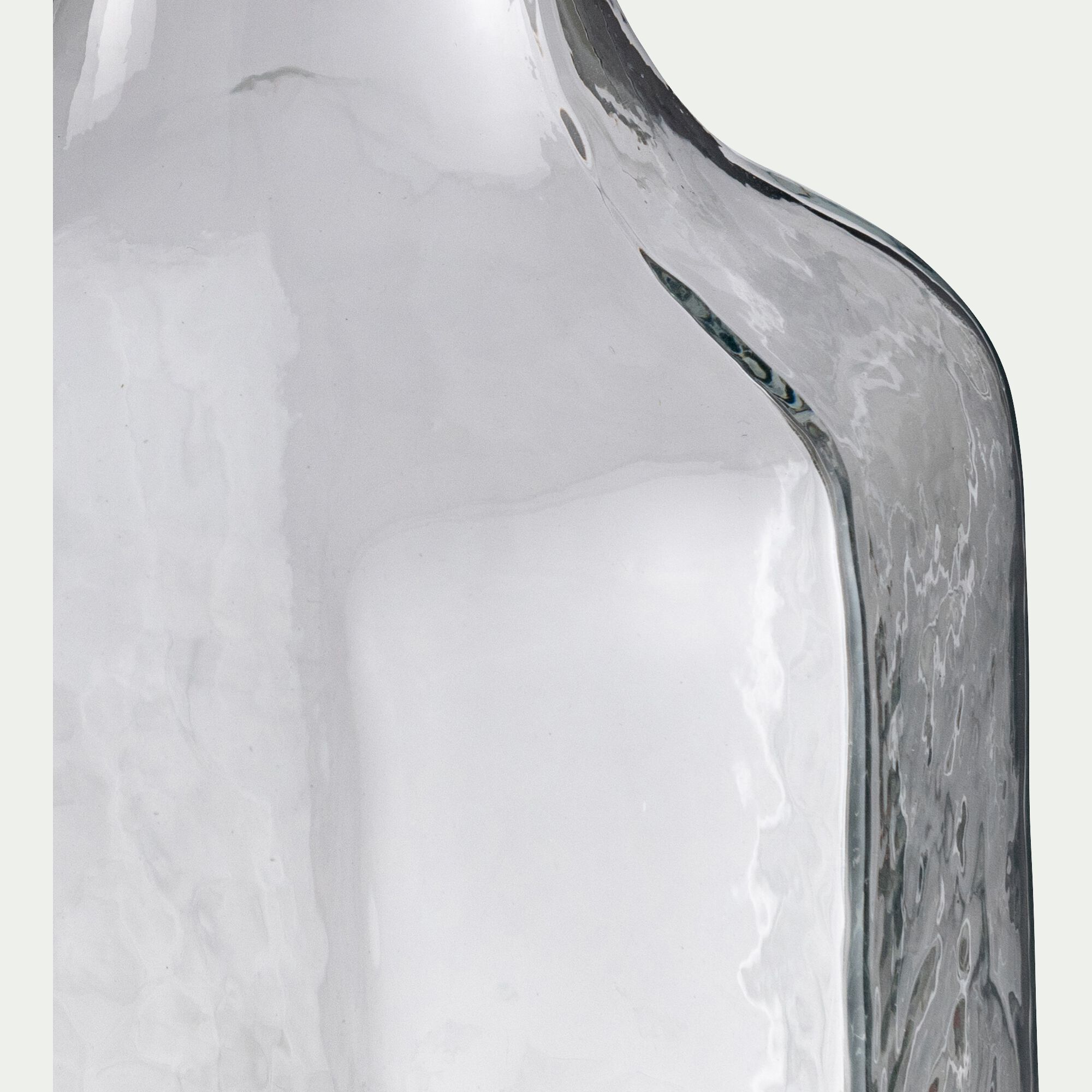 COPAIA - Vase en verre sculpté D11xH25cm - transparent
