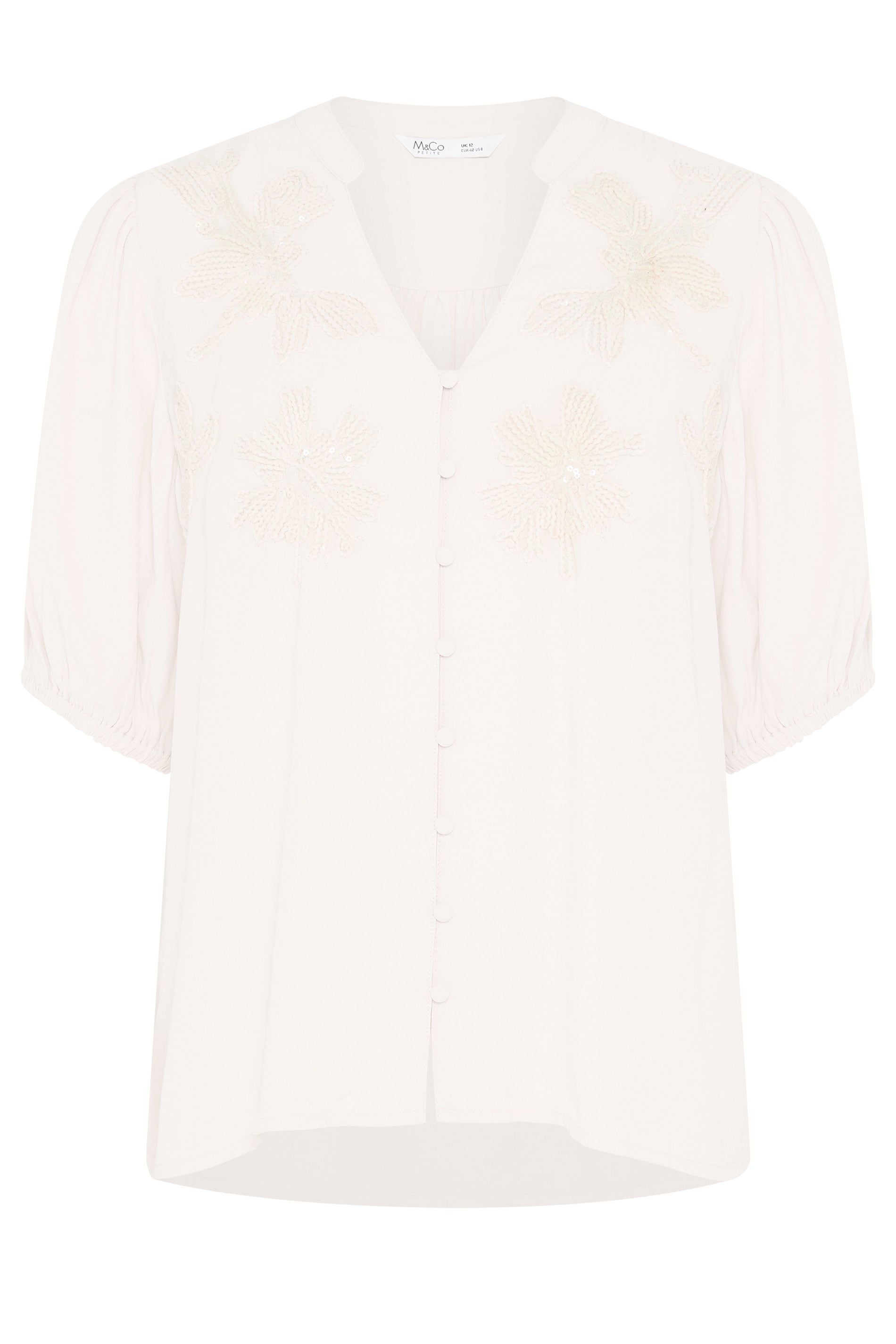 M&Co Petite Sequin Embellished Blouse