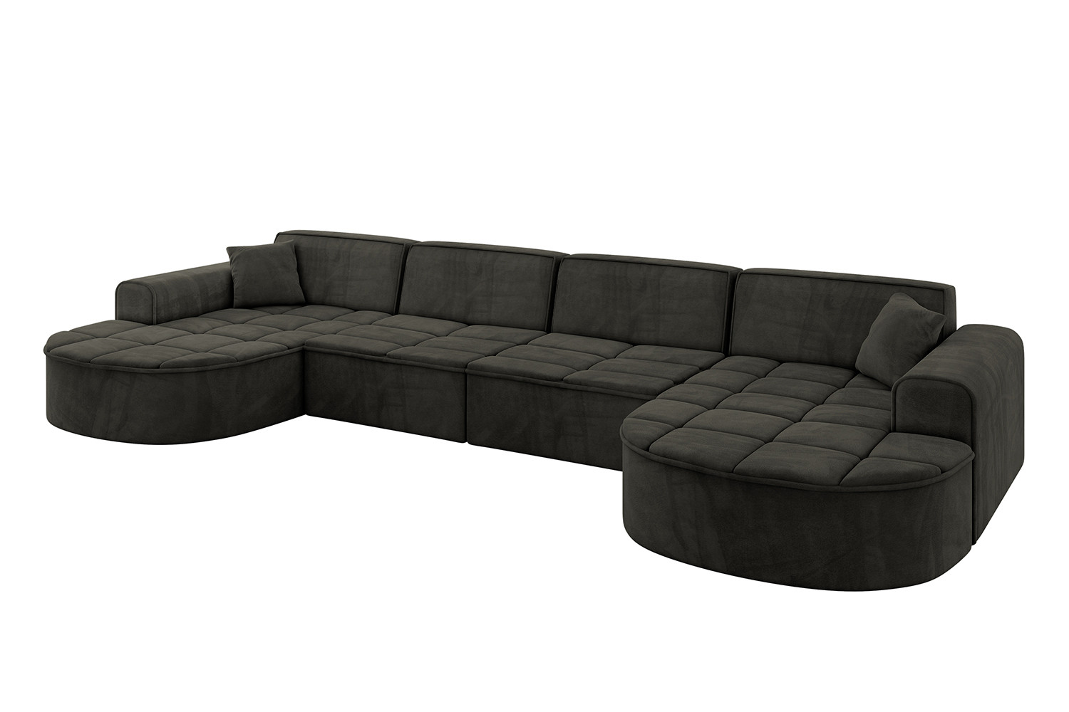 Narożnik uniwersalny bez funkcji spania TARO-U1 - 388x171x79,5 Czarny