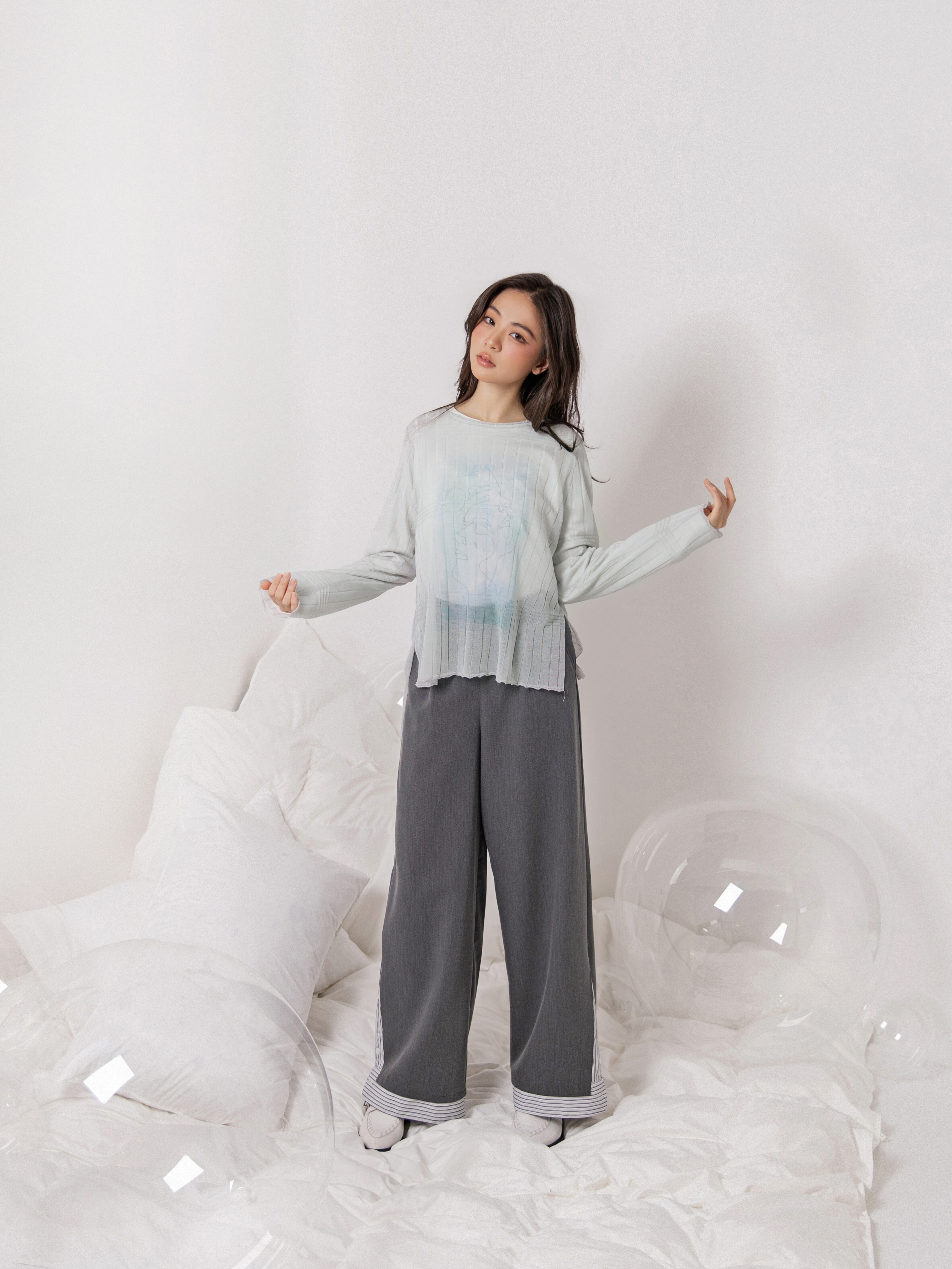 2 In 1 Printed Knit Top - 26SDT043X