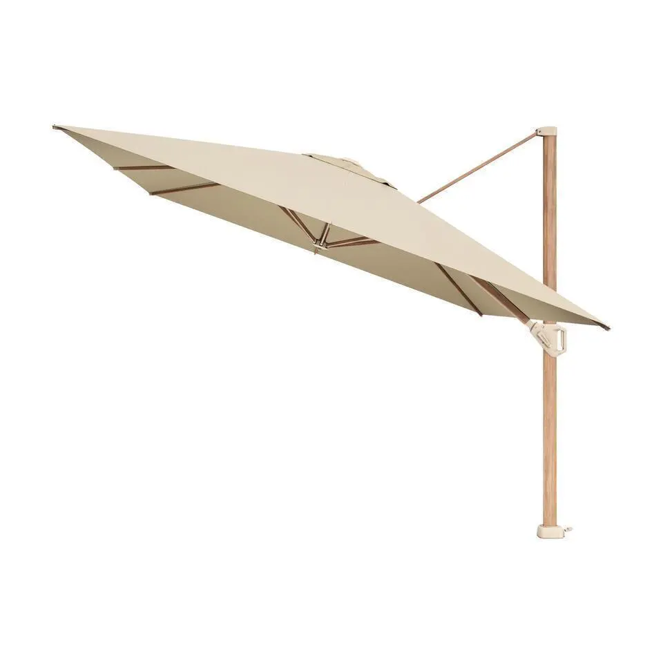 Platinum Challenger Zweefparasol T1 Premium 4x3 m. - Champagne - Teak