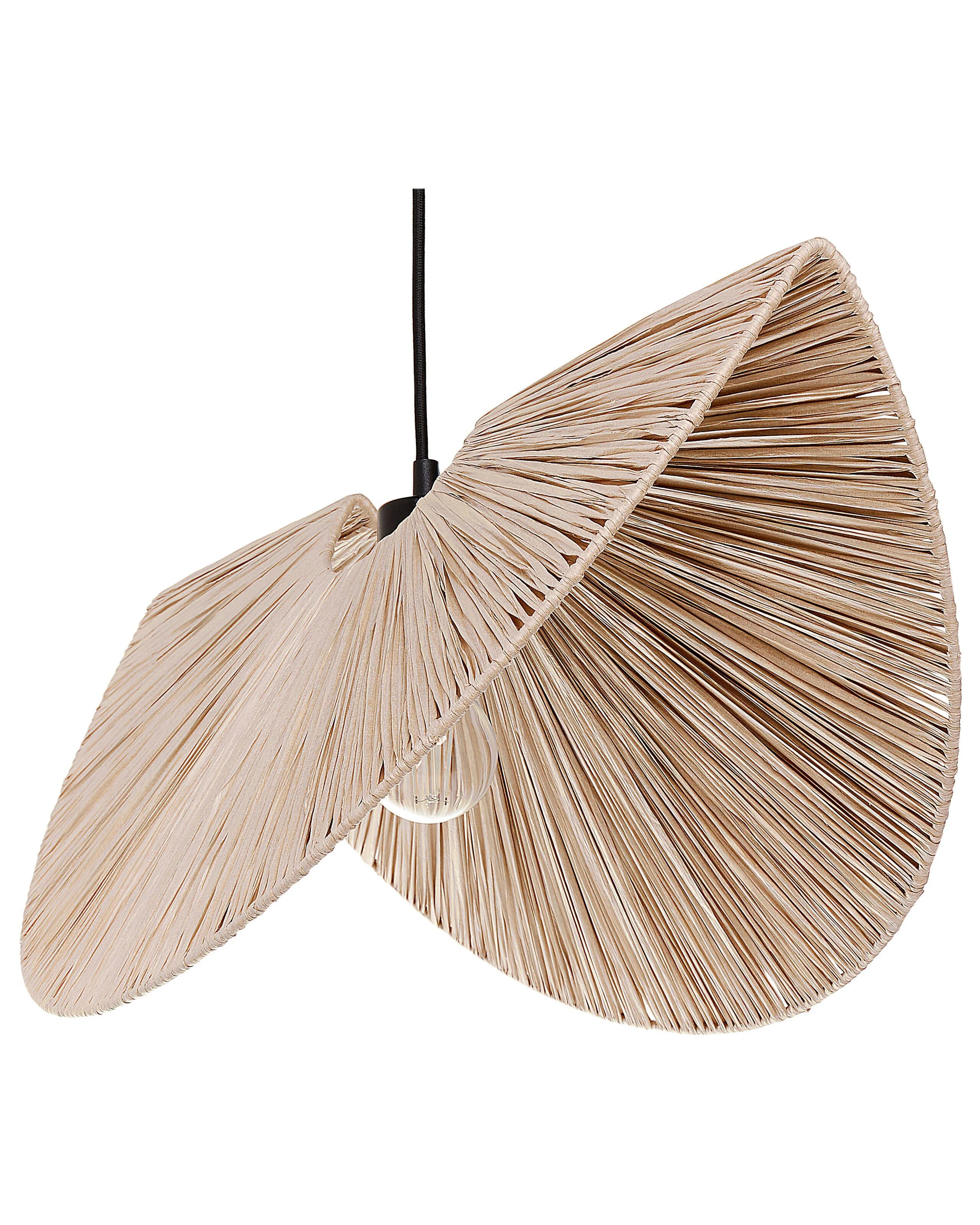 Lampa wisząca papierowy klosz naturalny wygląd