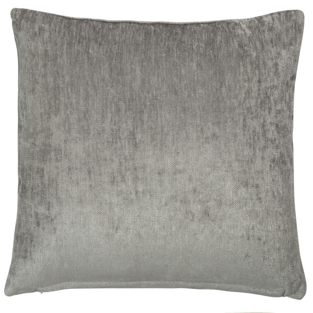 - Coussin en velours effet vieilli gris 45x45