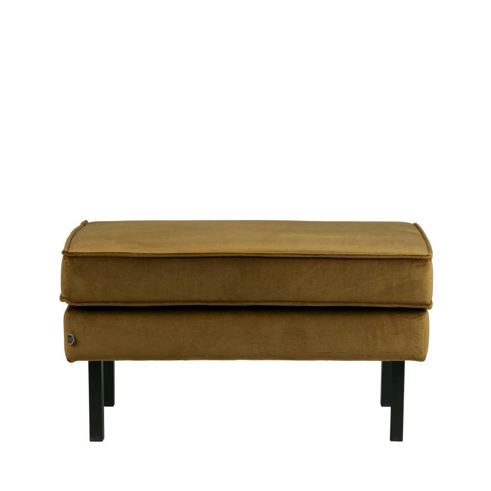 BRONCO - Repose-pieds en velours bronze