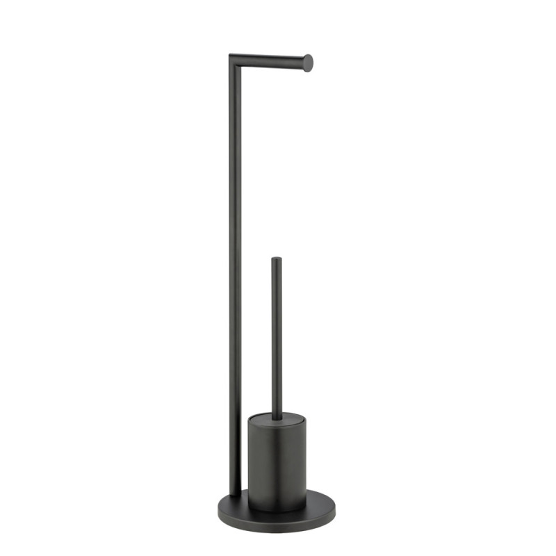 Porte-rouleau et brosse de toilette Ferla noir WENKO
