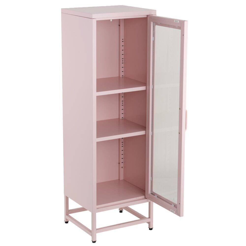 étagère à poser Linéa 3 niveaux métal rose 39x36xH123cm