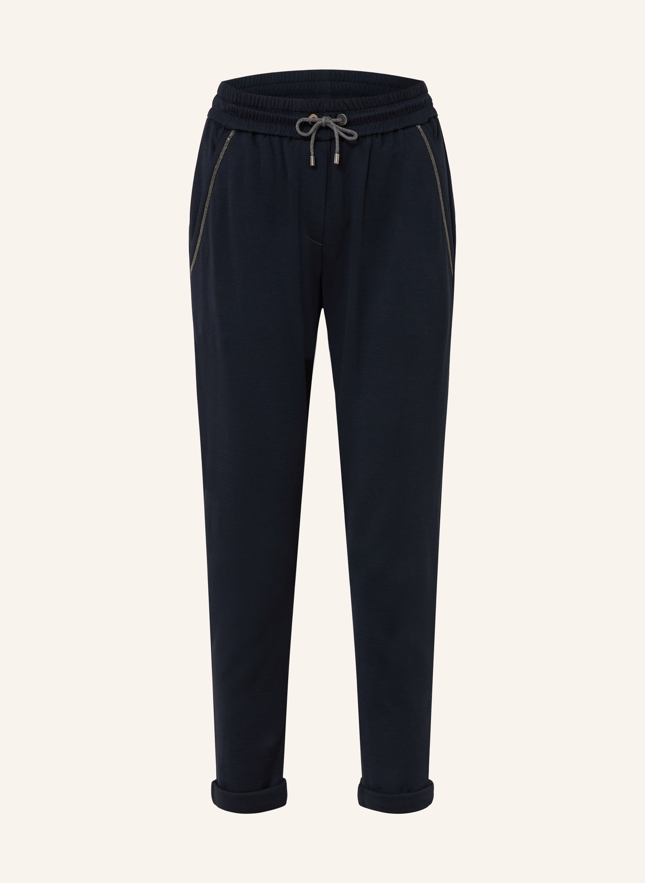 BRUNELLO CUCINELLI 7/8-Hose im Jogging-Stil mit Seide und Perlen