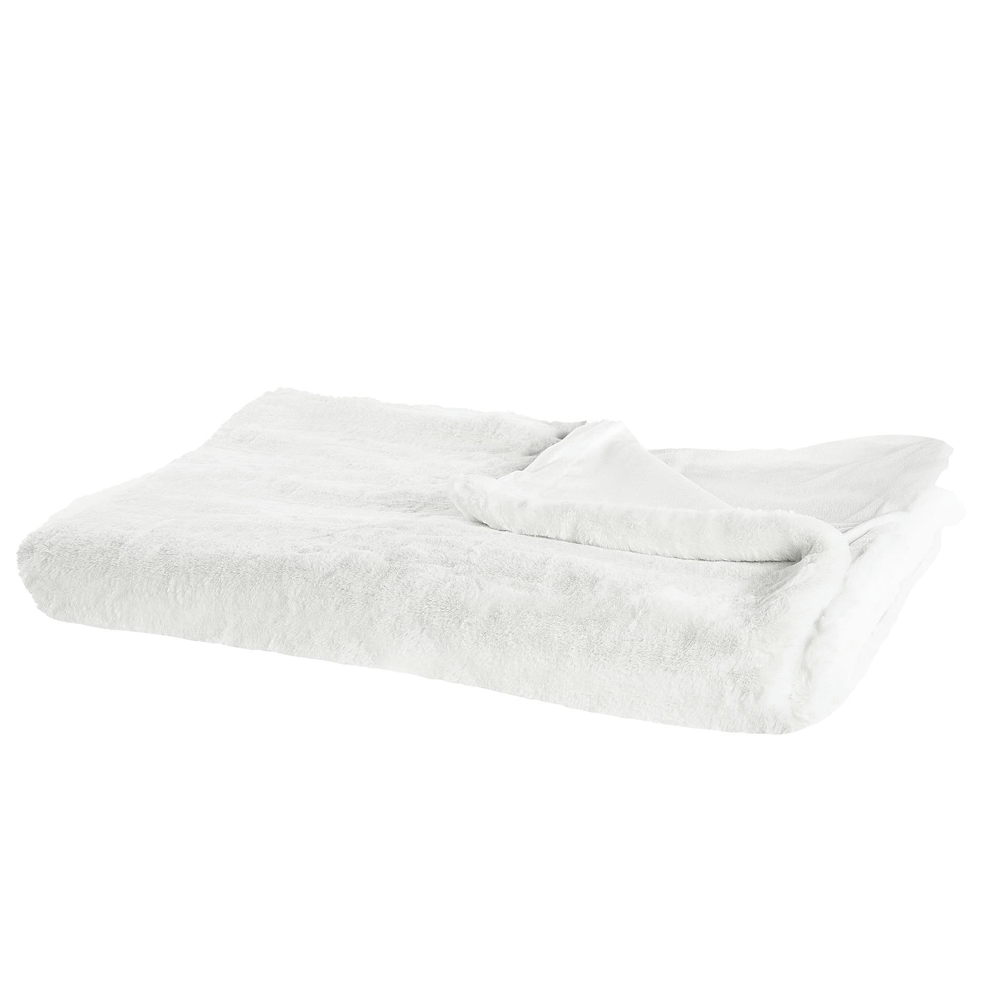 CHAAB - Couverture en polyester blanc 200x150cm