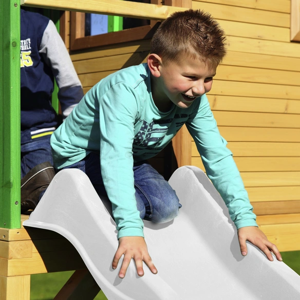 Kinderspielhaus »Marc«, BxHxT: 432 x 293 x 212 cm, Holz, braun/grün/weiß