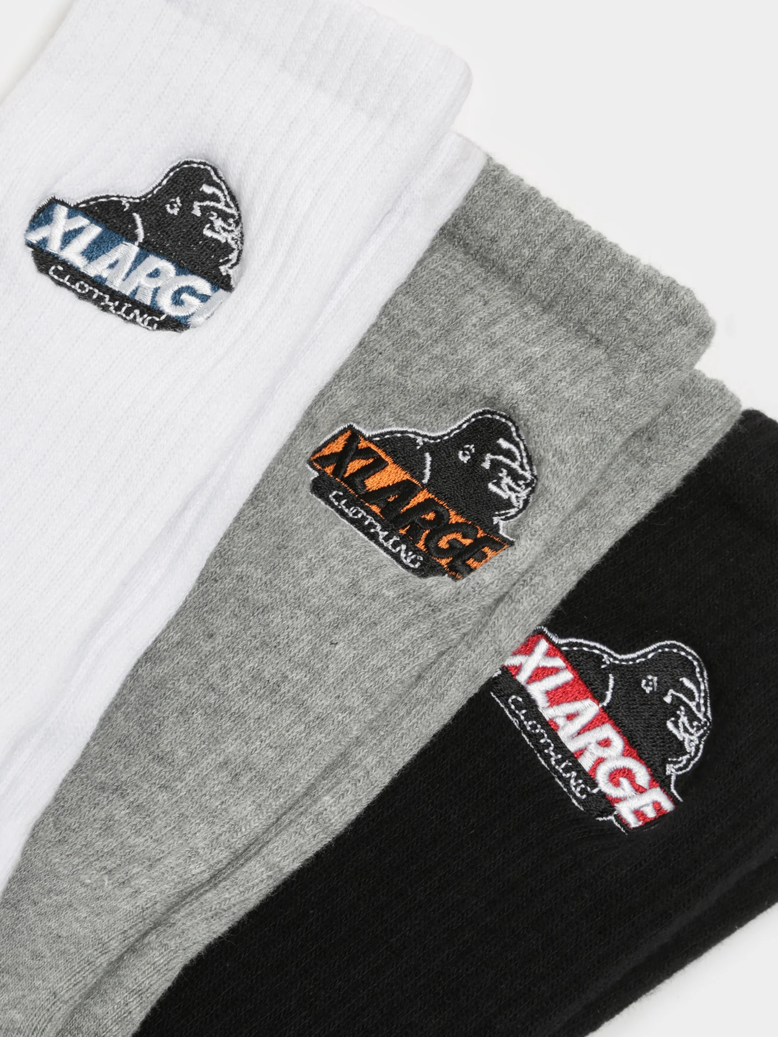 3 Pairs of Slanted Logo Socks