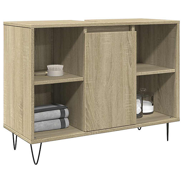 Armoire salle de bain chêne sonoma 80x33x60cm bois d'ingénierie vidaXL