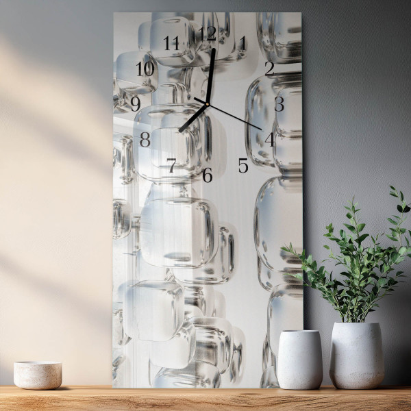 Dekoracyjny zegar 30x60 Kostka 3D nowoczesny do salonu
