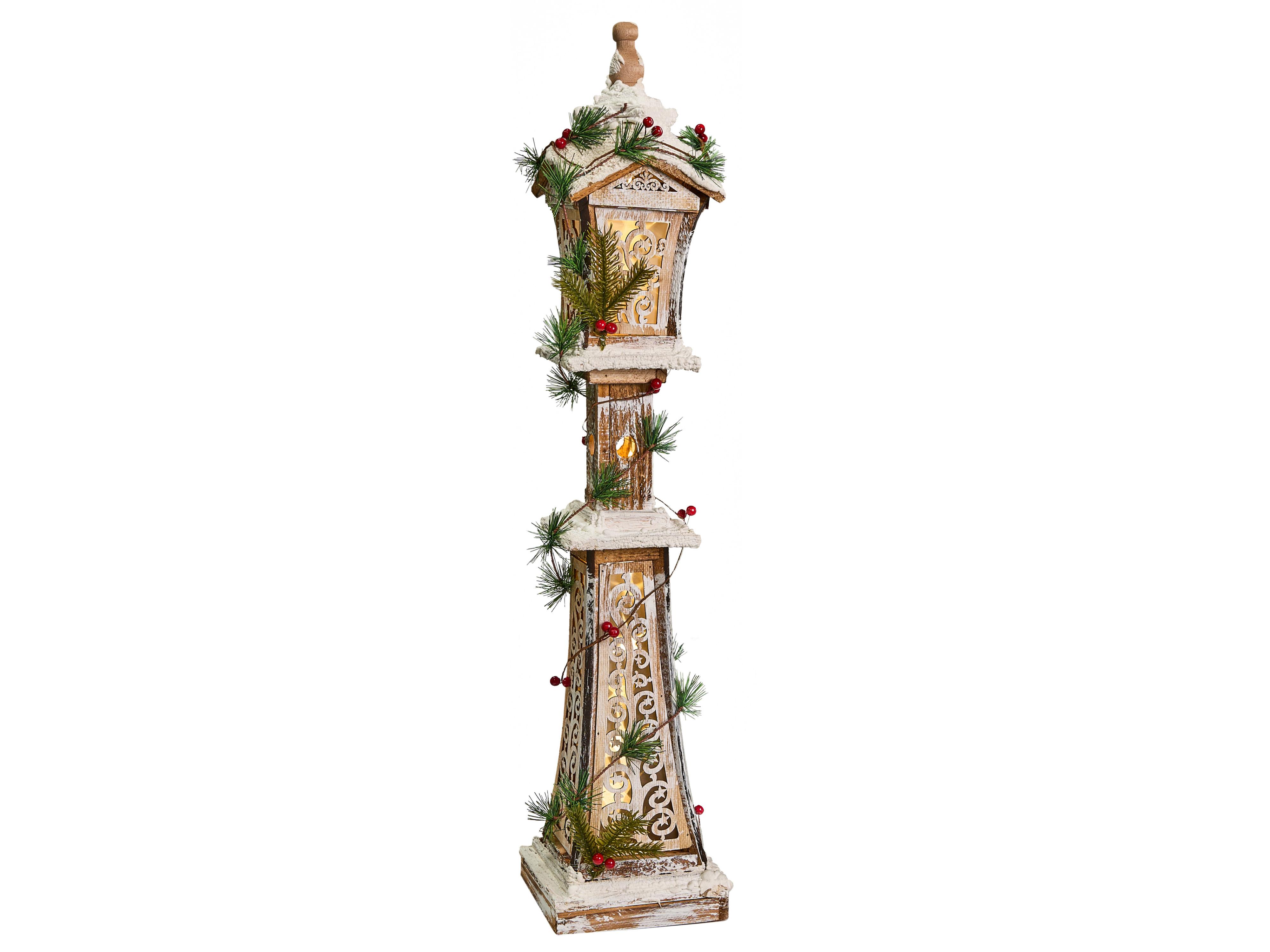 Christmas Decoration LED LIESVESI Post Lamp 80 cm Light Brown