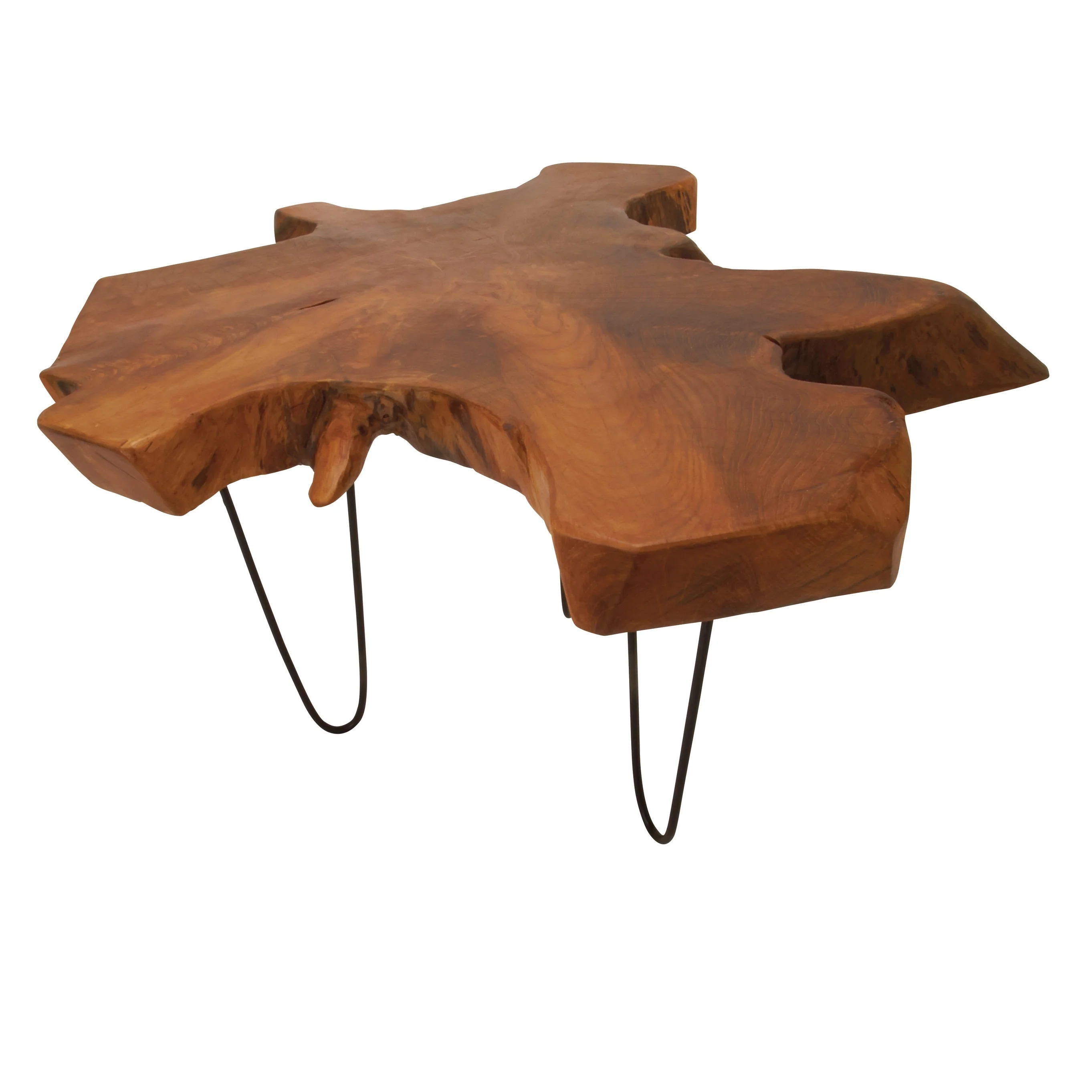 Teak Wood Metal Rustic Table