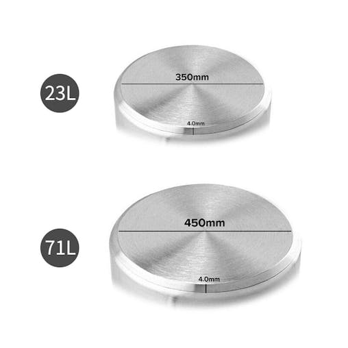 SOGA 23L Wide Stock Potand 71L Tall Top Grade Thick Stainless Steel Stockpot 18/10