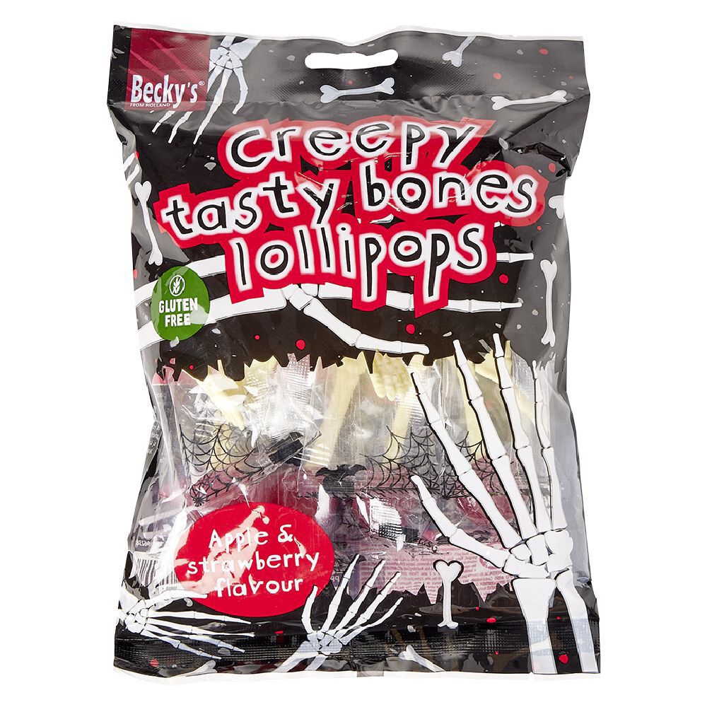 Sachet sucettes Halloween en forme d'os