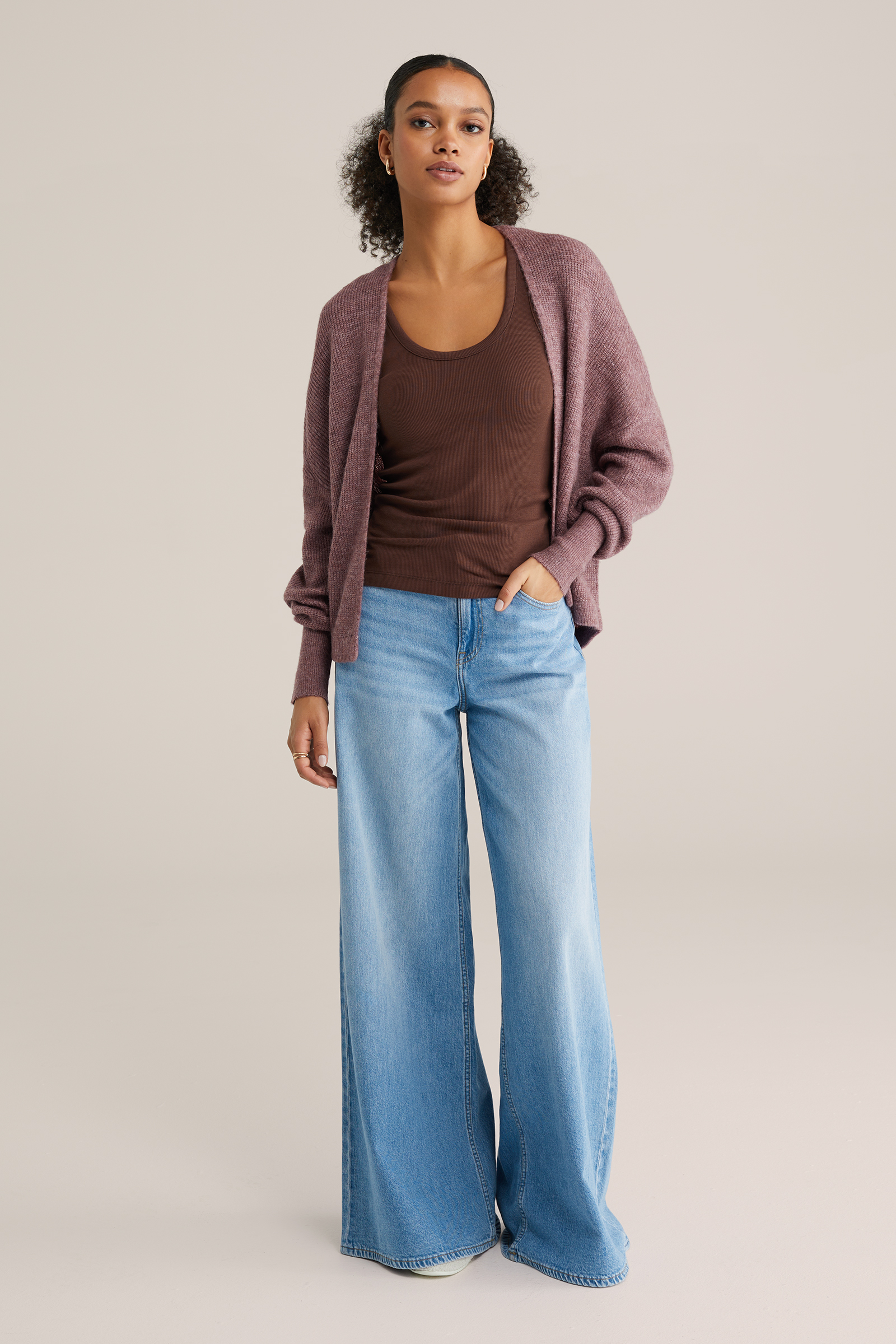 Dames regular fit gebreid vest