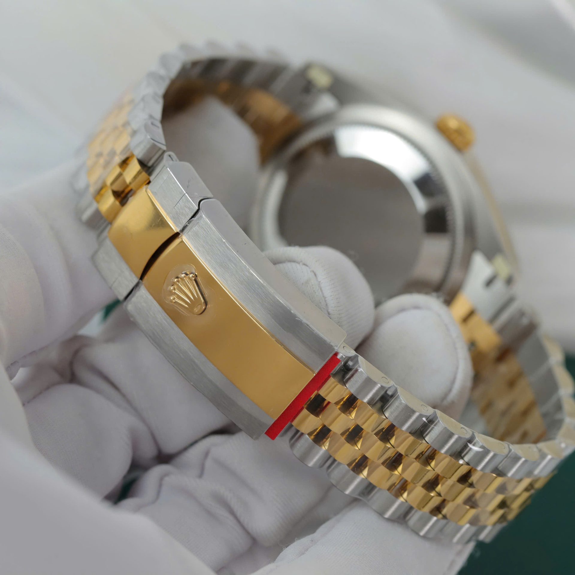 Rolex Datejust 126233 SS/YG Plated Gold Palm Dial CZ Diamonds 36mm Jub Super Clone