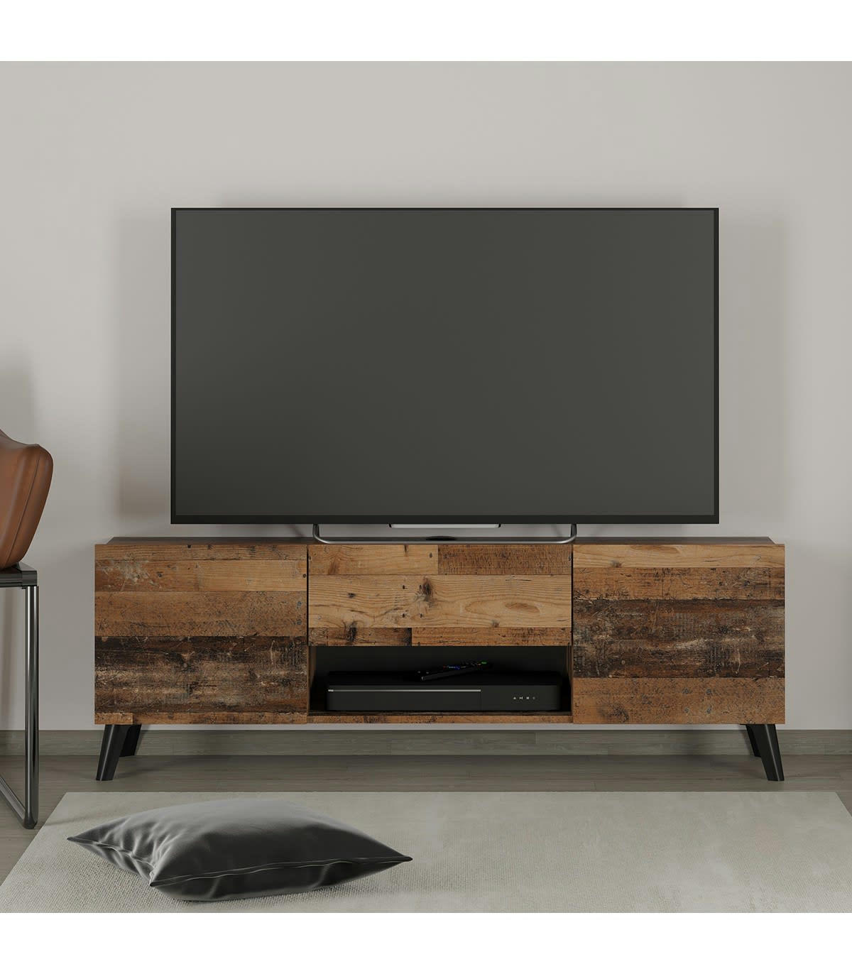 BRIGHTON 2 - Meuble TV 2 portes 1 tiroir - L140 cm