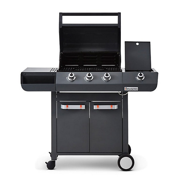 Barbecue Emma Gun Metal 3 Feux   1 SideFlexiGrillPlancha ronde   Housse