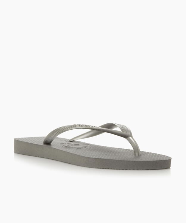 Slim Flip Flops Silver - Havaianas Slim Metallic Flip Flop
