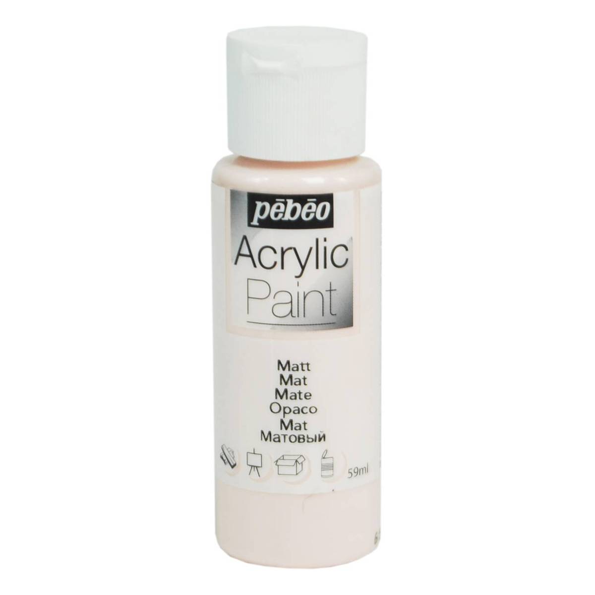 Pebeo Powder Pink Matt Acrylic Craft Paint 59ml