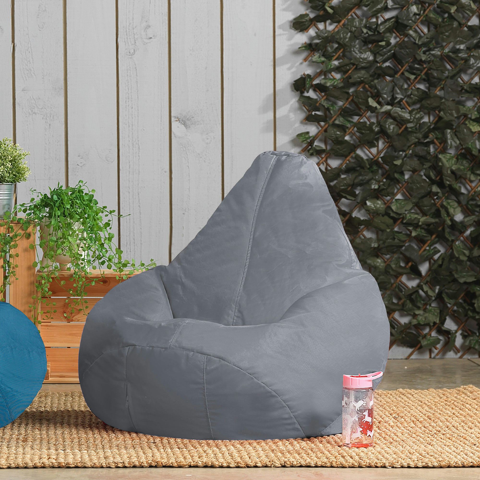- Pouf enfant inclinable gris clair
