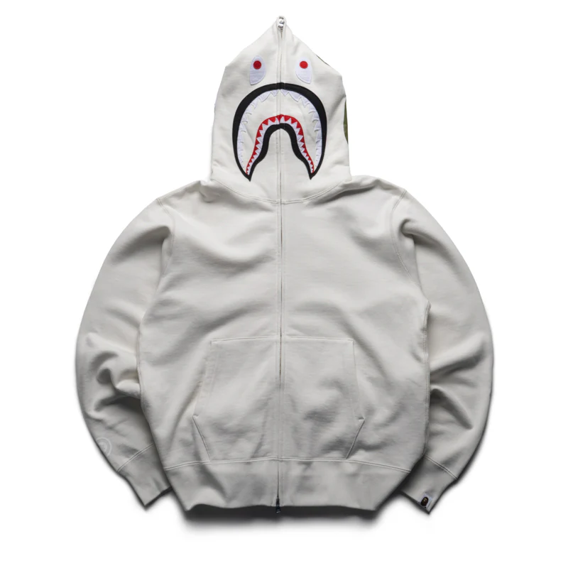 A Bathing Ape Shark Full Zip Hoodie - Ivory