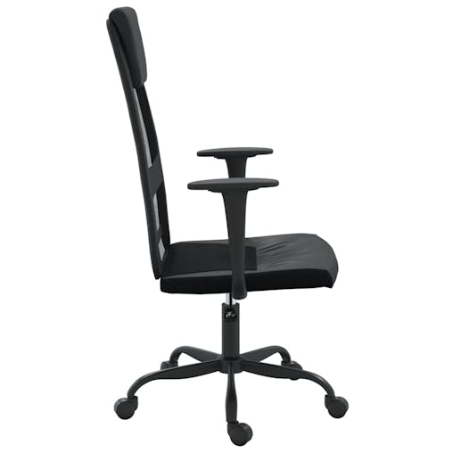 NNEVL Office Chair Black Mesh Fabric and Faux Leather