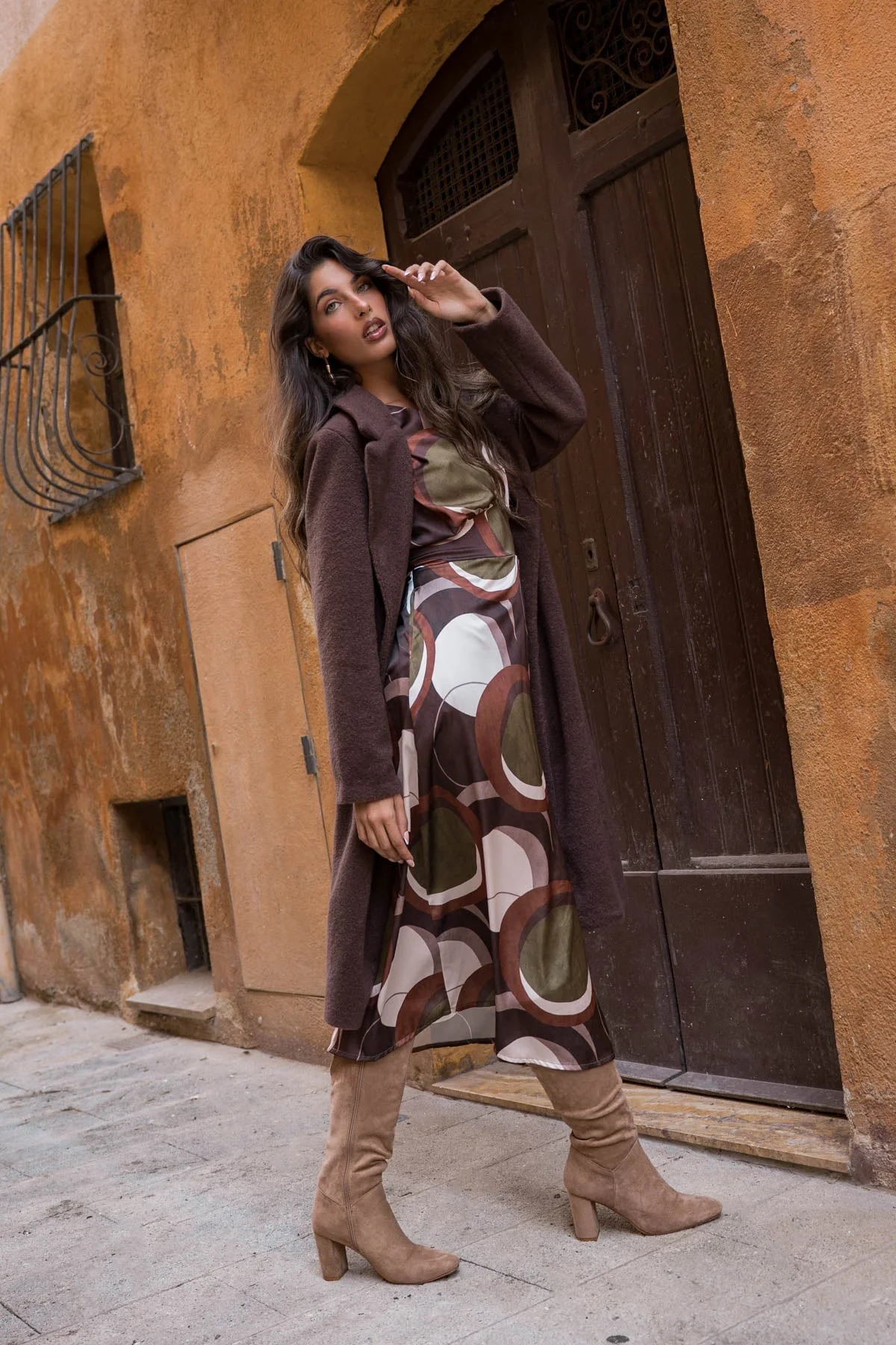 Edge To Edge Brown Coat