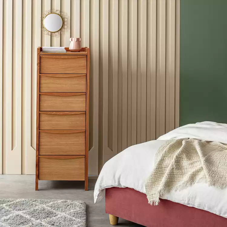 Habitat Derwent 6 Drawer Tallboy - Oak