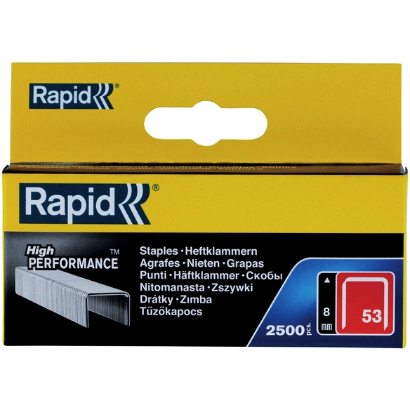 Tackerklammern, 8 mm, Heftklammer Typ 53, 2500 St., in Schachtelverpackung