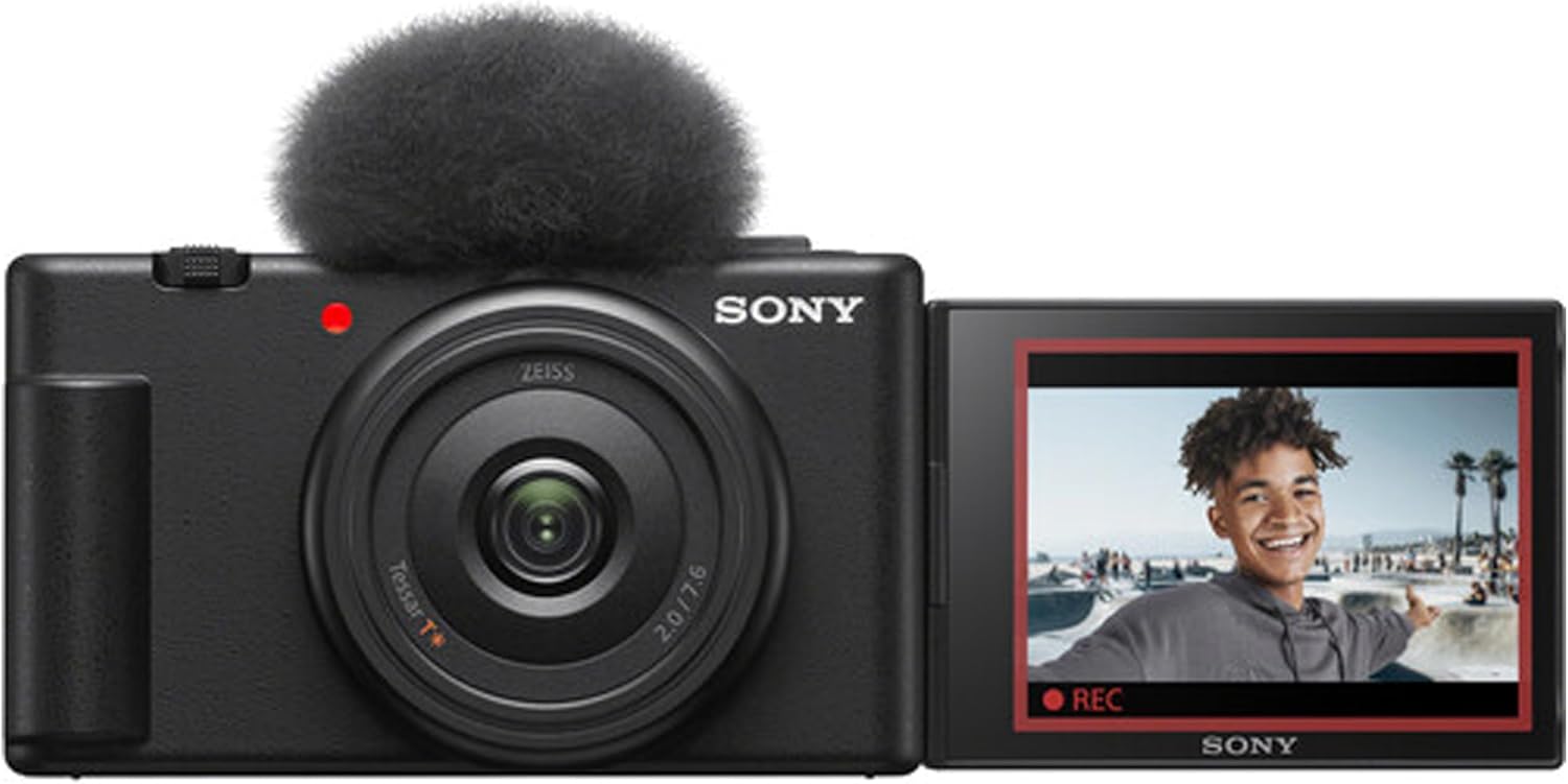 Sony ZV-1F Content Creator's Ultimate Kit: 128GB Extreme Memory  Mic  Video Light  Editing Software U-Grip  and Tripod Bundle (21pc)