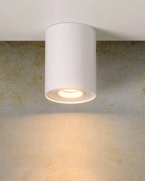 Spot okrągły biały TUBE 1xGU10x50W wym:12,5x9,5x9,5cm IP20 Lucide