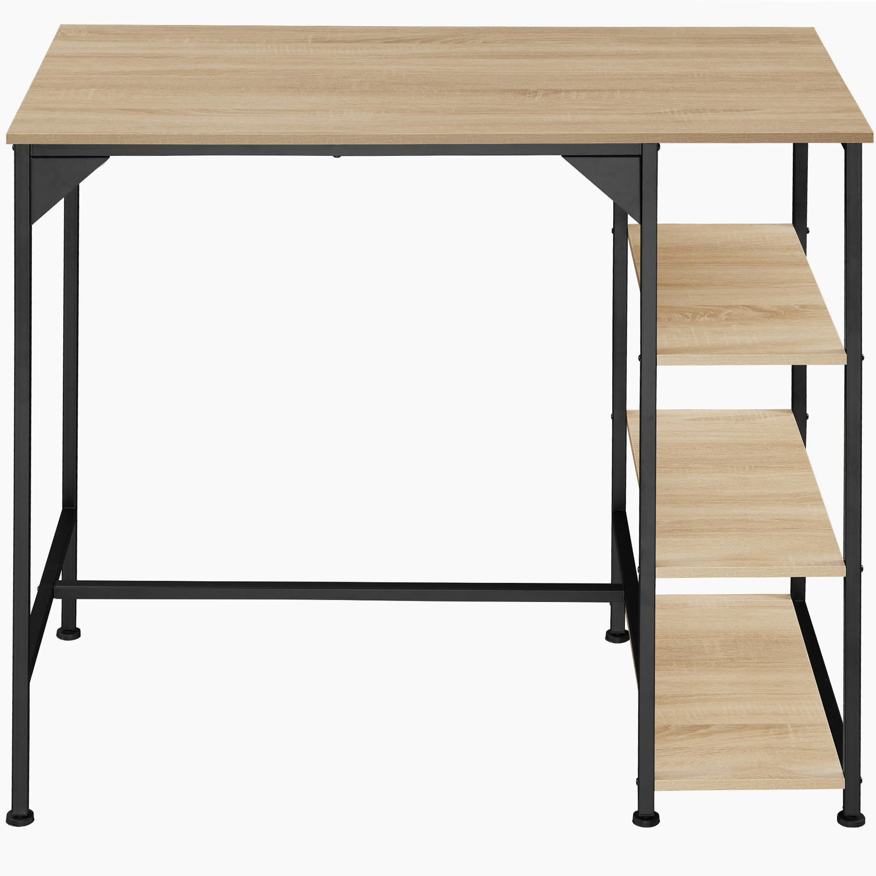 - Table de bar industrielle 109x60x100cm effet bois clair
