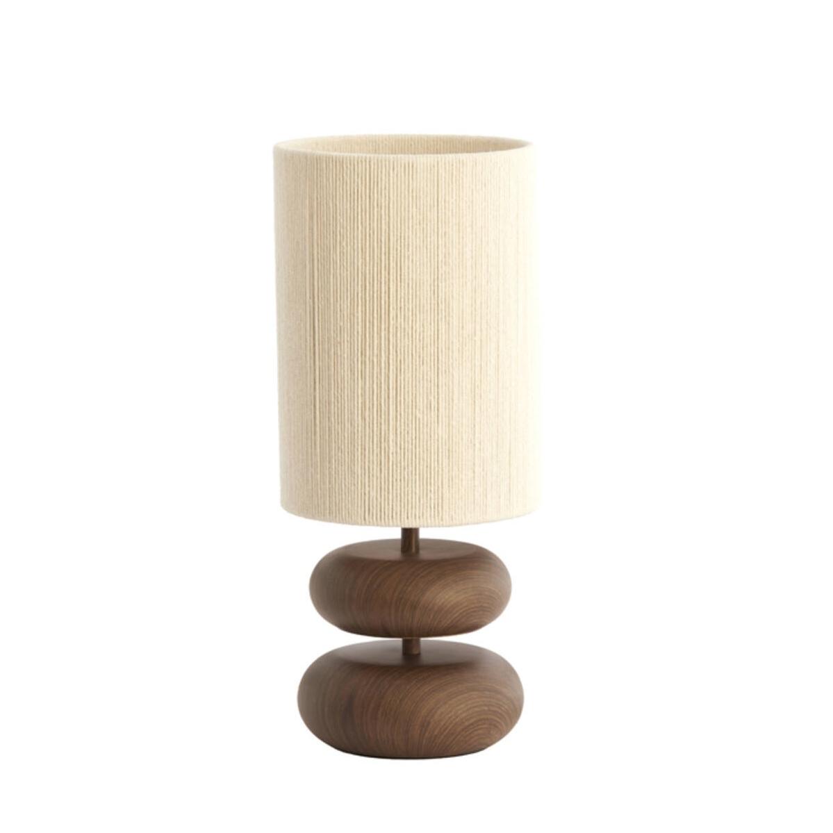 Light & Living - Danialo tafellamp ø22x50,5 cm hout - bruin+crème