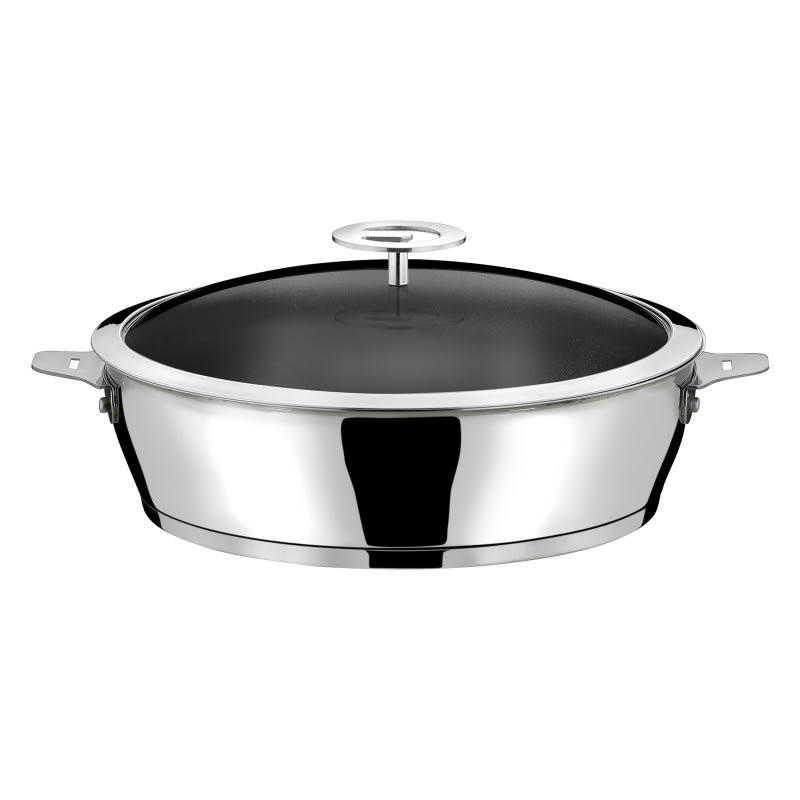 ASANA - Sauteuse 28cm inox revêtement anti-adhérent et couvercle universel en
