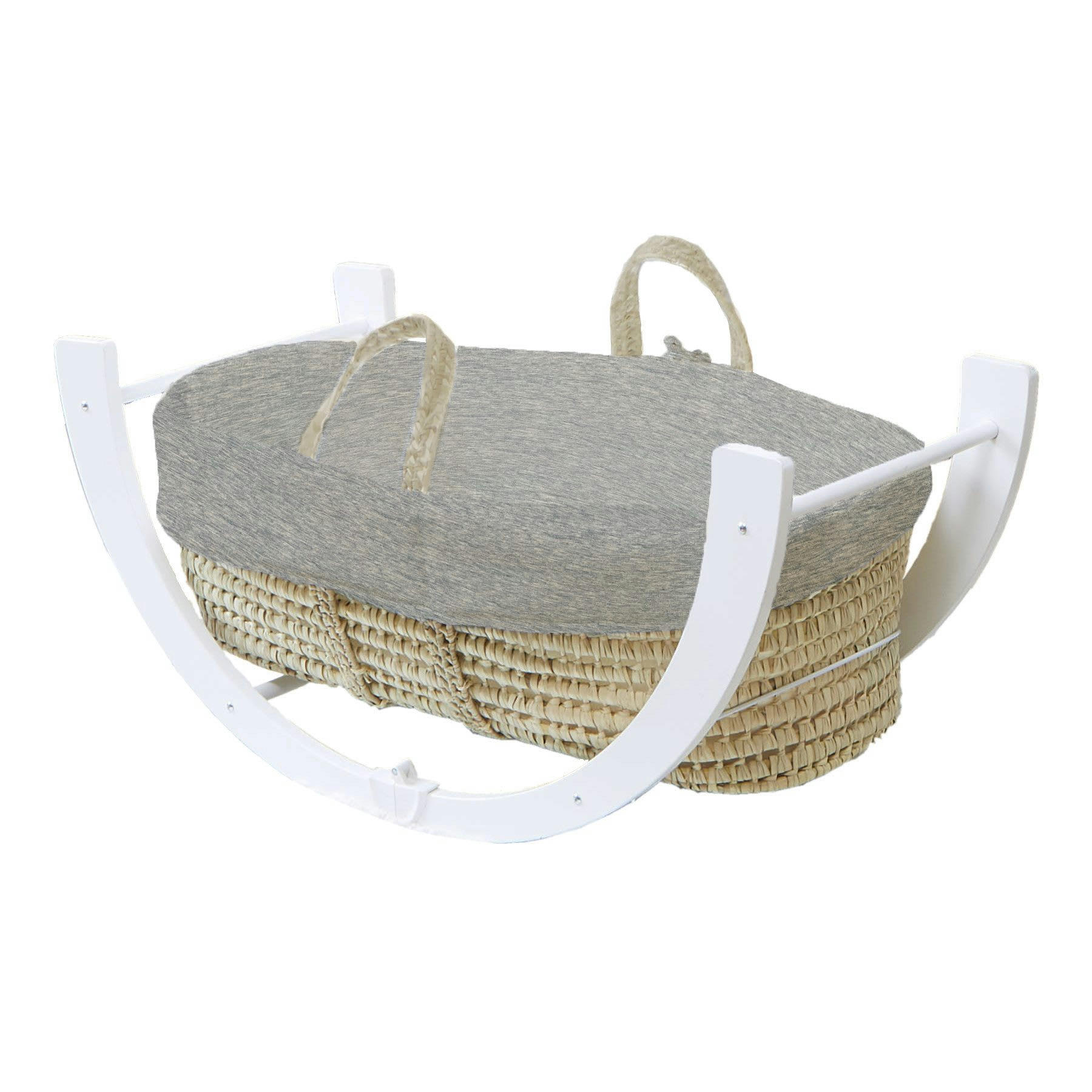 - Couffin avec Support Réversible - Habillage Perle en Coton Bio