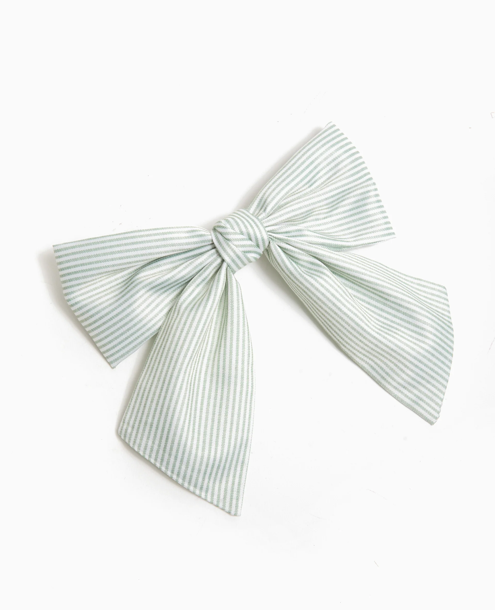 Barrette avec nœud rayé