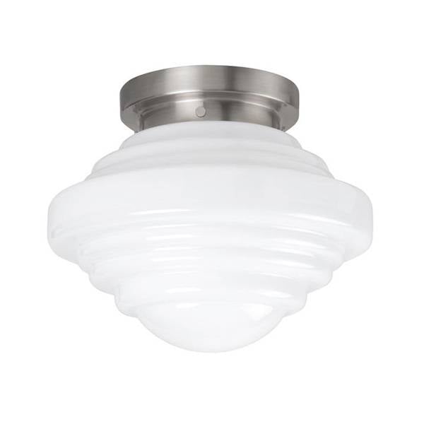 Highlight plafondlamp Deco - 1 lichts - 24.5 x 21  cm - mat-chroom wit