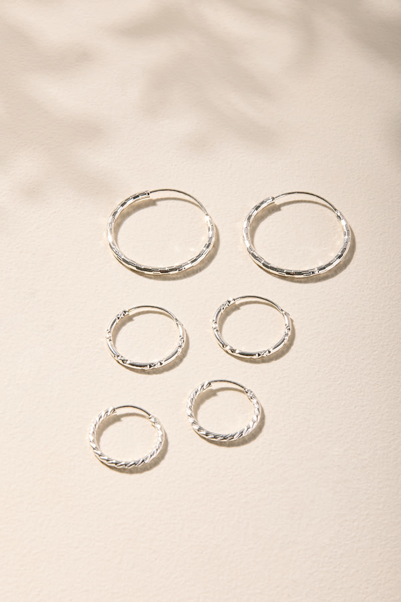 Nola Mixed Hoop Earring Set