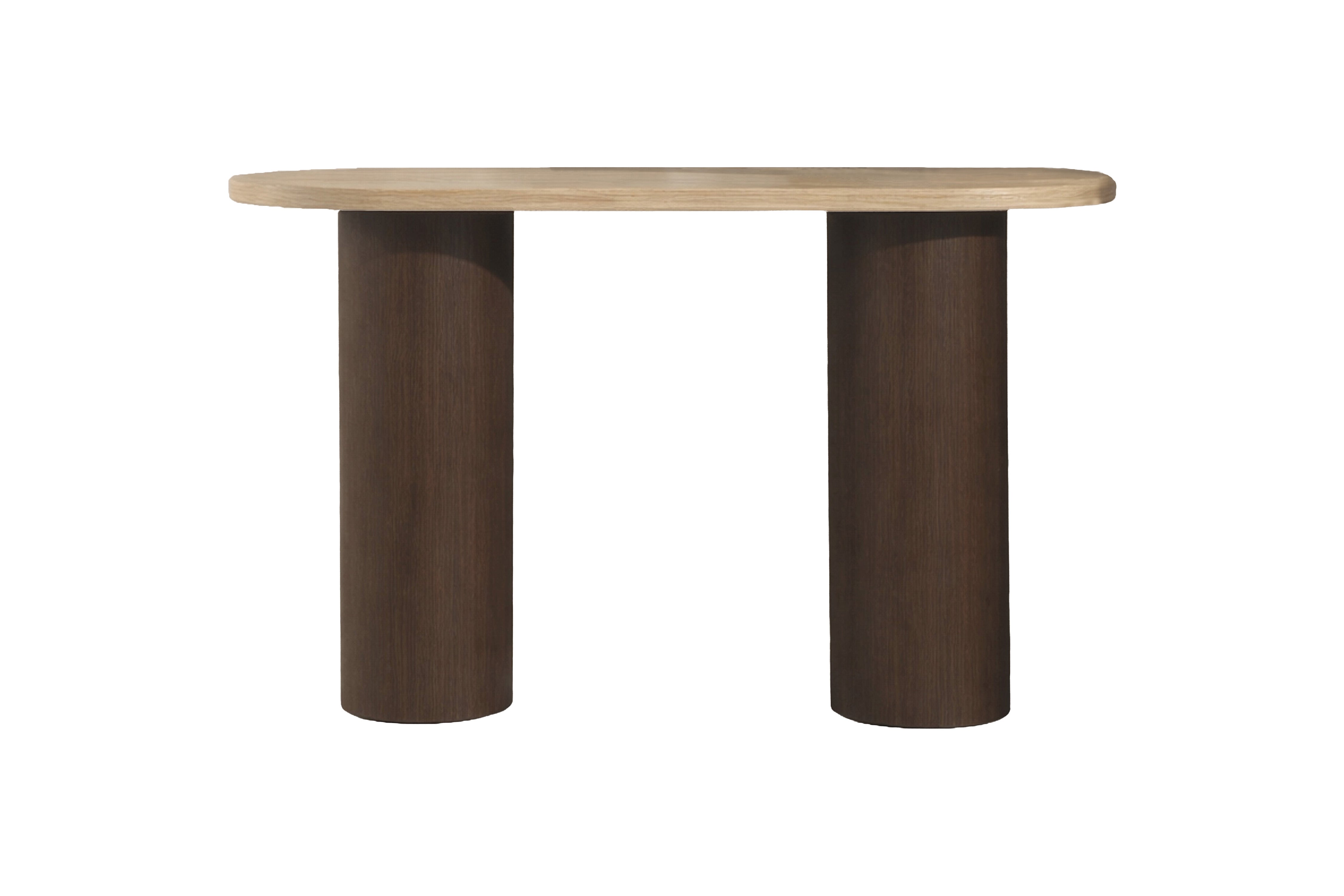 Rebellenclub Kaloria Sidetable - 130 x 40 cm - Mokka / Travertin